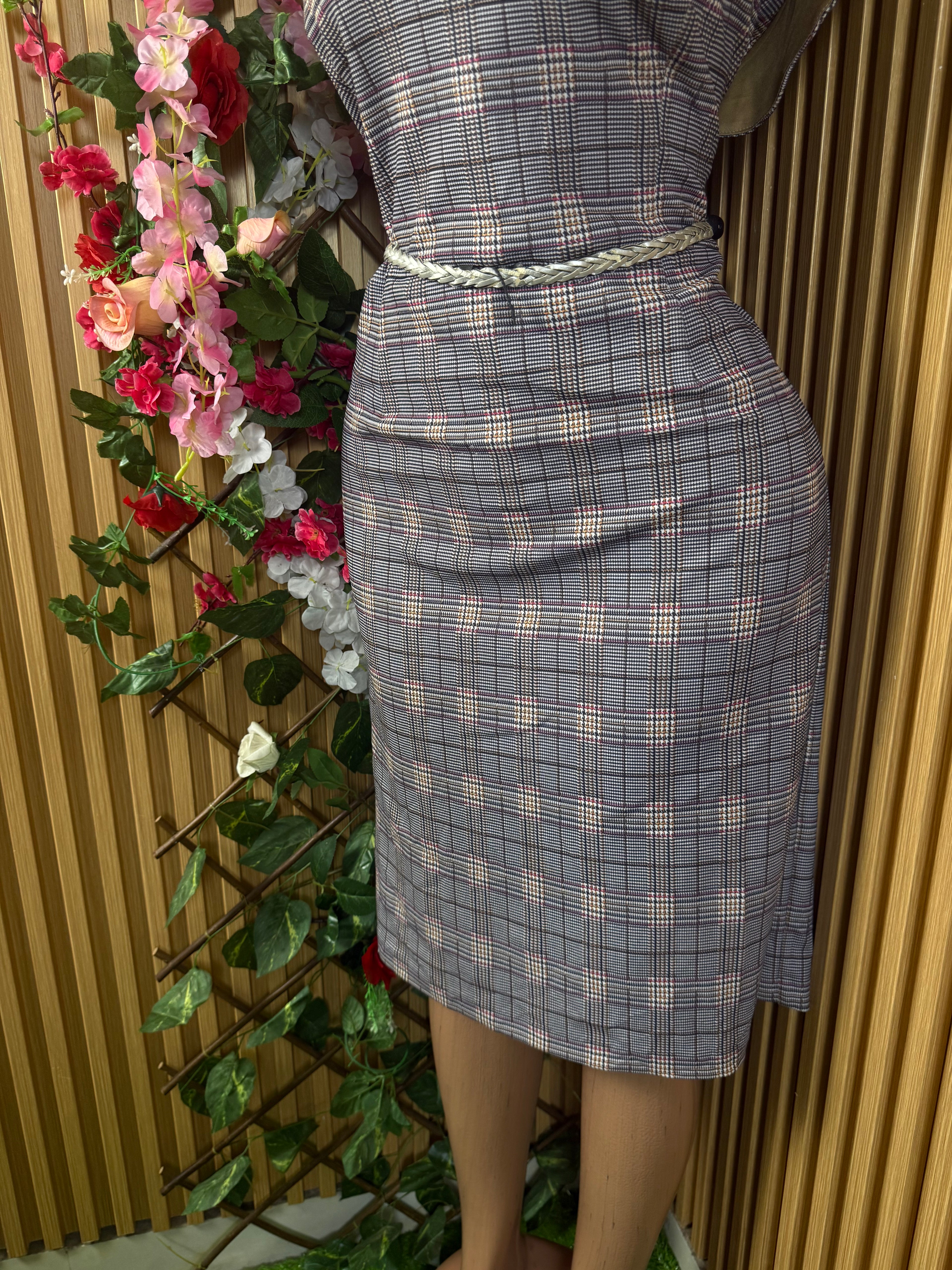 Robe élégante droite mi-longue sans manches - Perluna Store