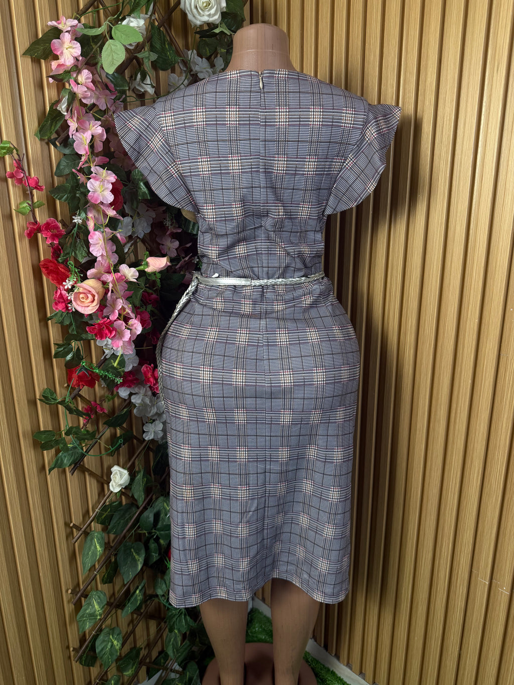 Robe élégante droite mi-longue sans manches - Perluna Store