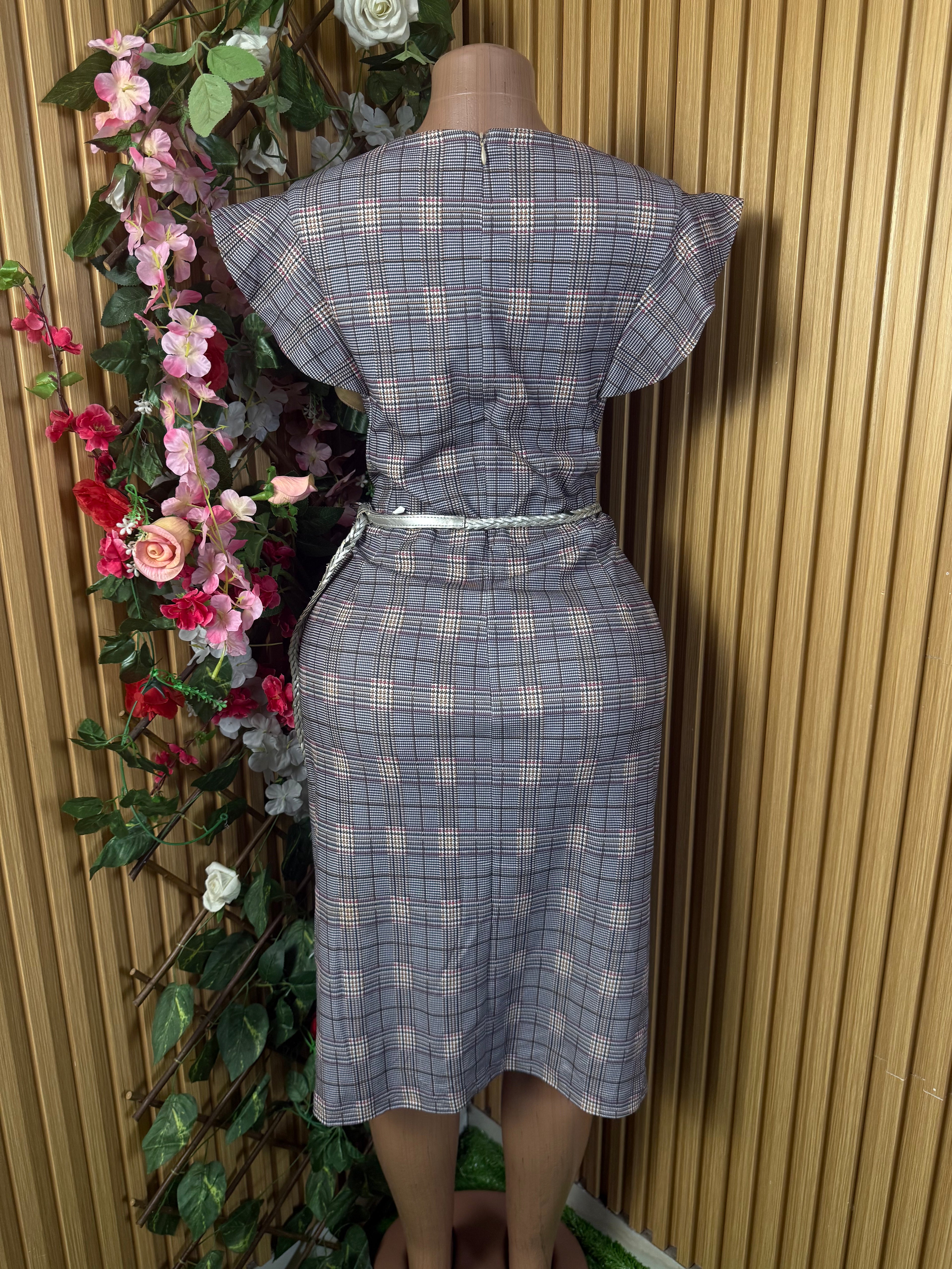 Robe élégante droite mi-longue sans manches - Perluna Store