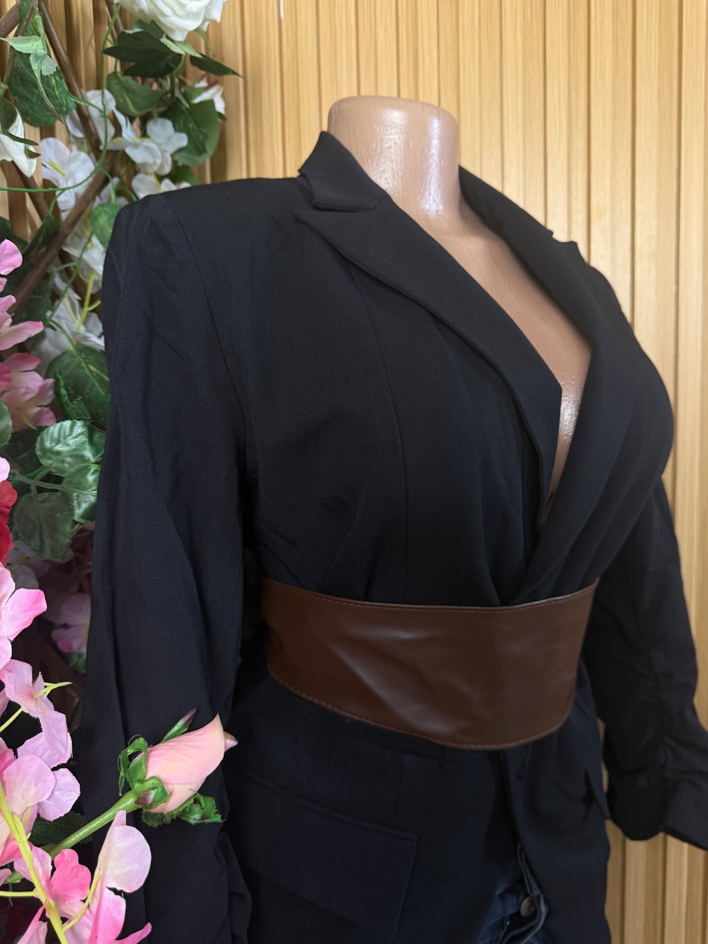 Veste blazer pour femme couleur noir - Perluna Store