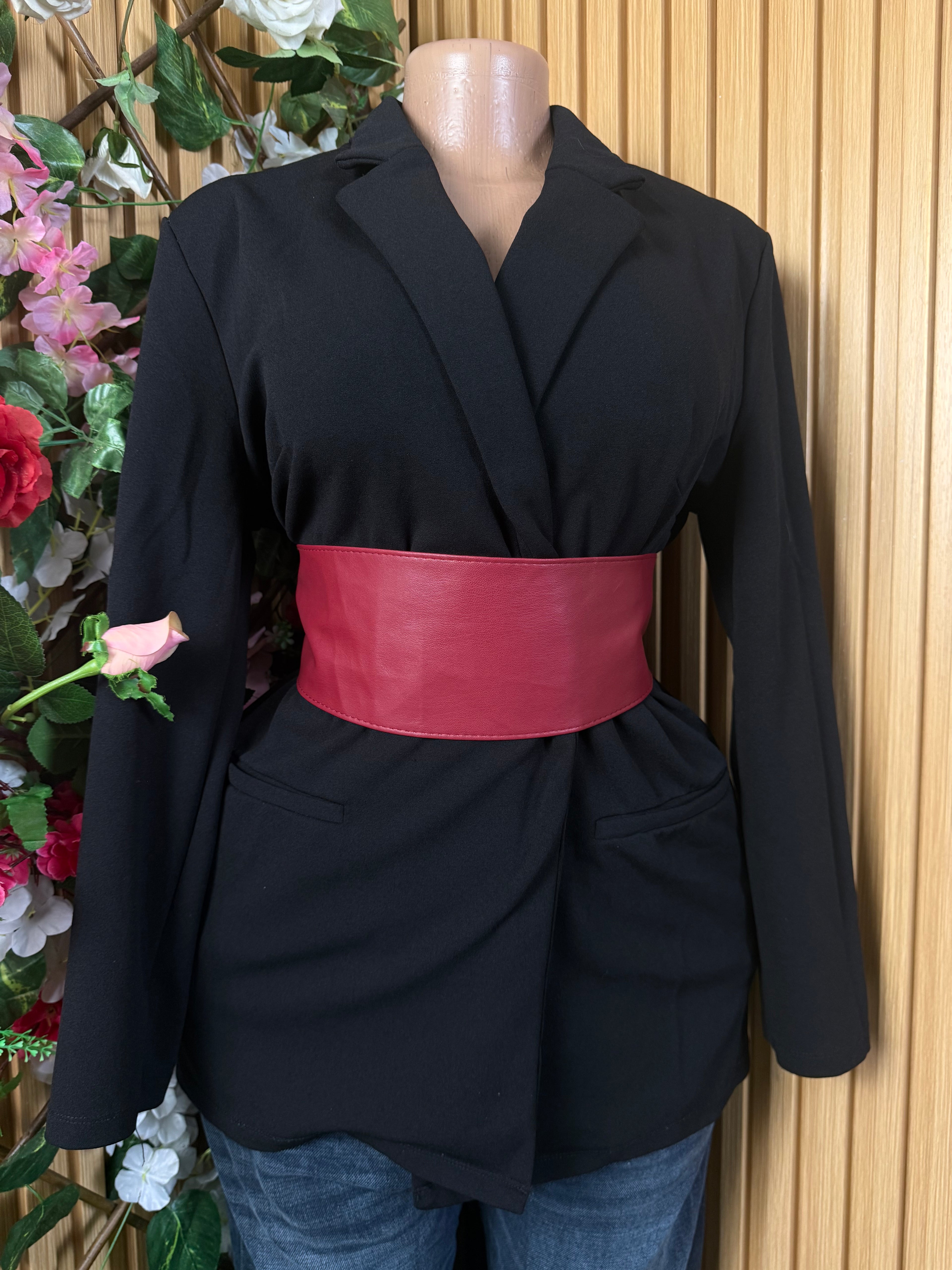 Veste blazer pour femme couleur noire - Perluna Store
