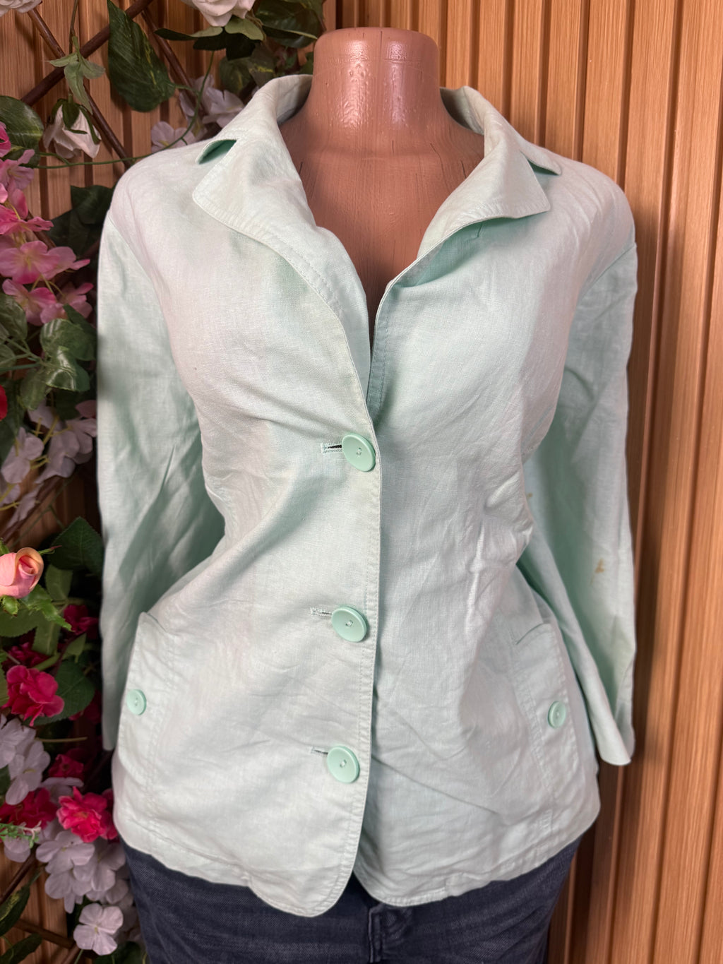 Veste blazer pour femme trois bouton de couleur bleu - Perluna Store