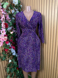 Robe évasée mi-longue manches longues col-V - Perluna Store