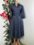 Robe évasée mi-longue manches 3/4-L 12 - Perluna Store