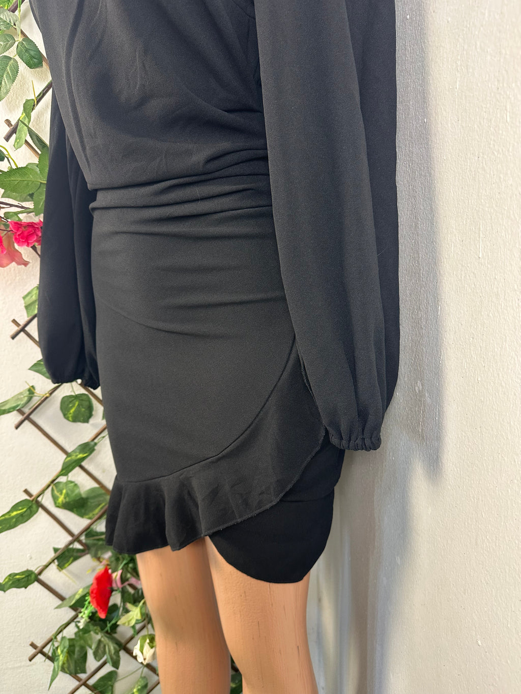 Robe moulante manches longues