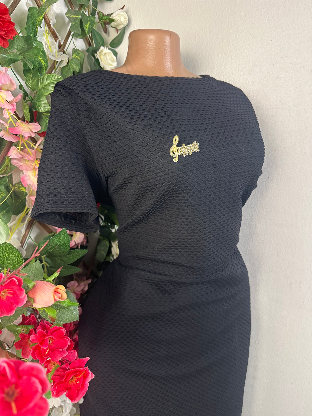 Robe moulante manches courtes