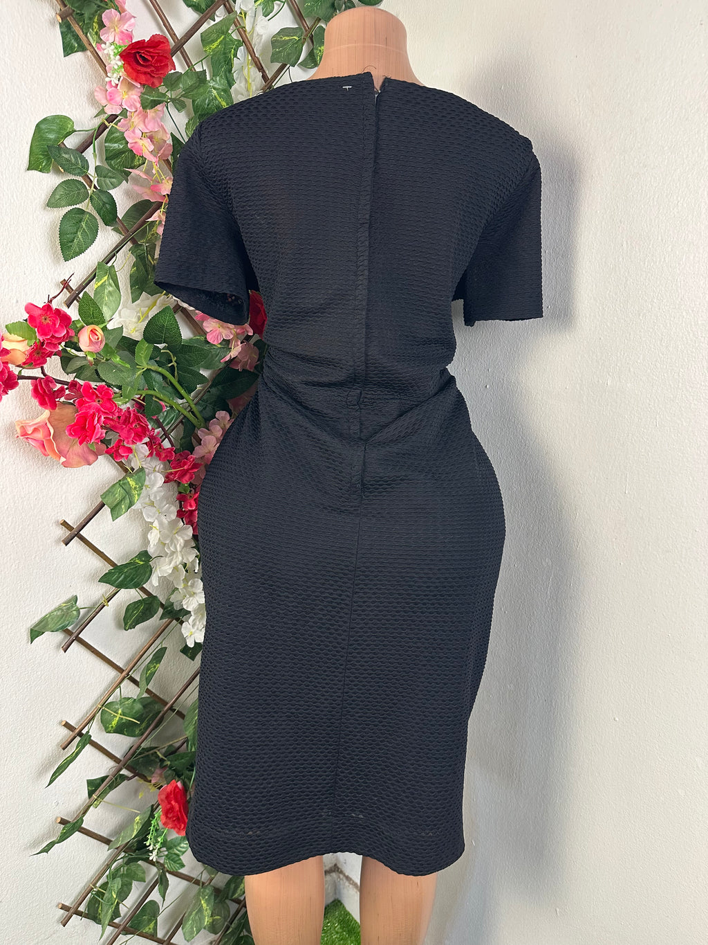 Robe moulante manches courtes