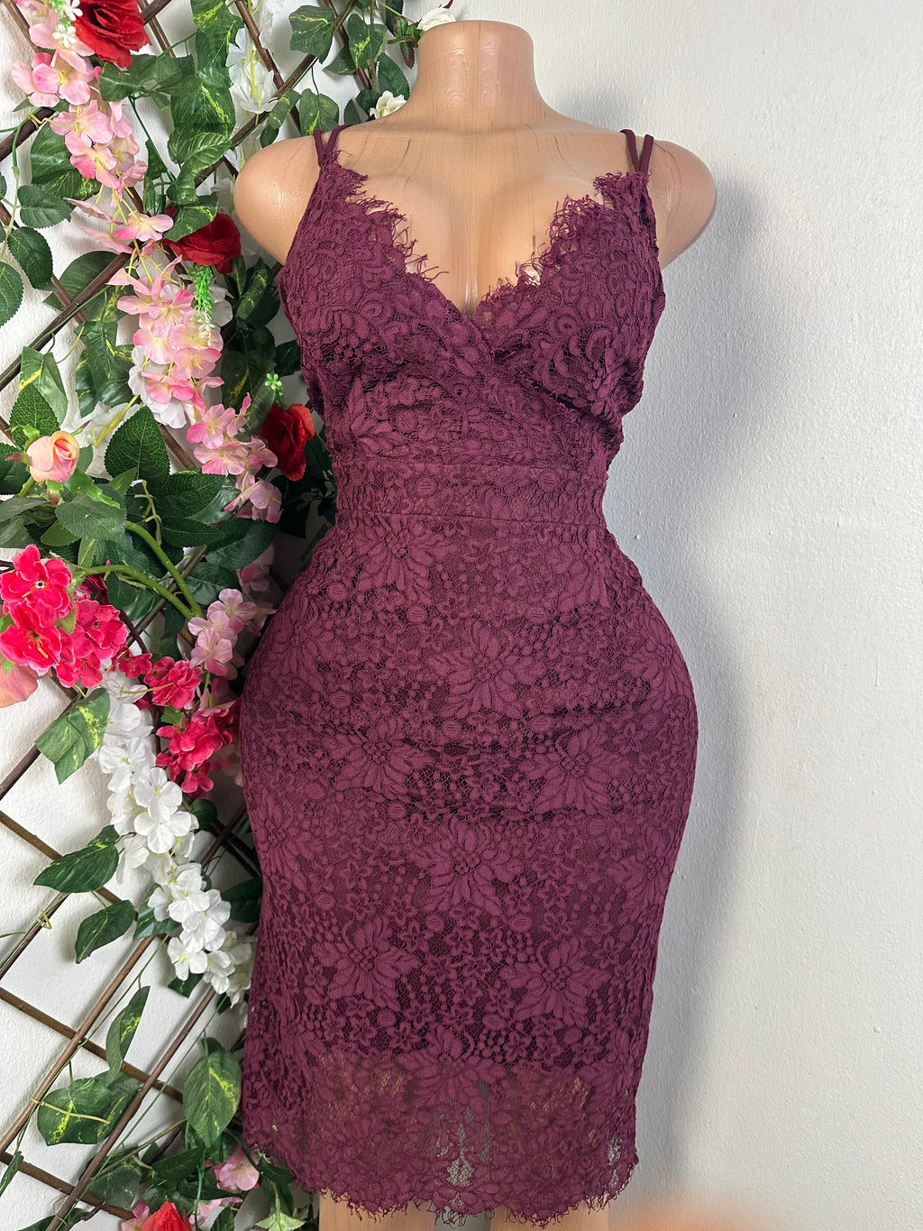 Robe moulante à fine bretelles imprimée bretelle - Perluna Store