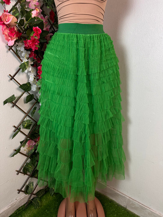 Jupe en tulle superposée plusieurs coloris