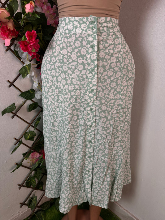 Jupe longue à bouton style vintage