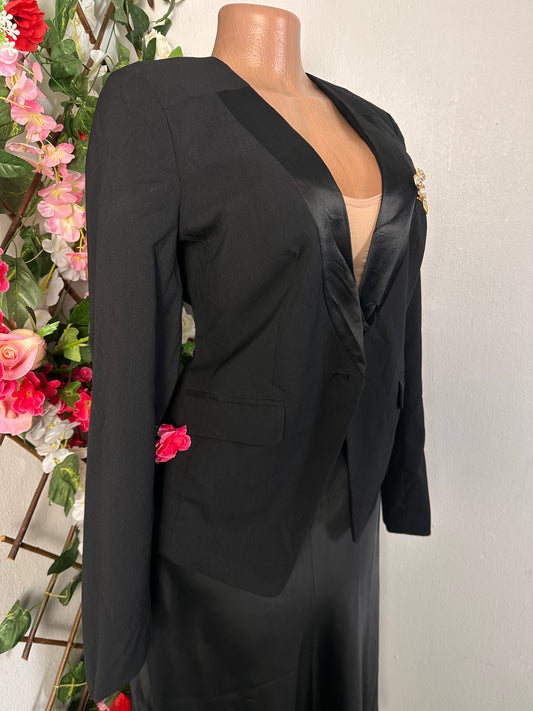 Veste blaze pour femme couleur noire colle smoking