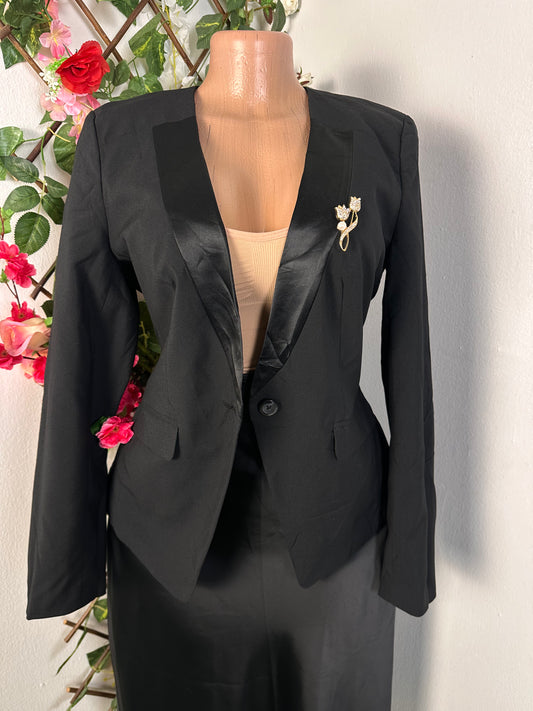 Veste blaze pour femme couleur noire colle smoking