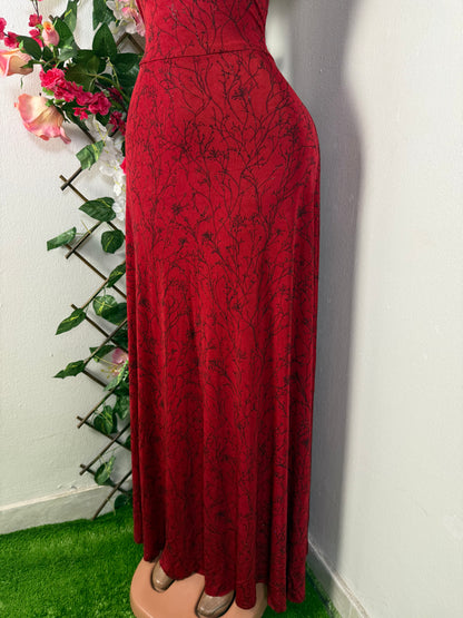 Robe longue cintrer a courte manche
