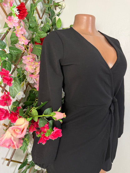 Robe portefeuille manche longue