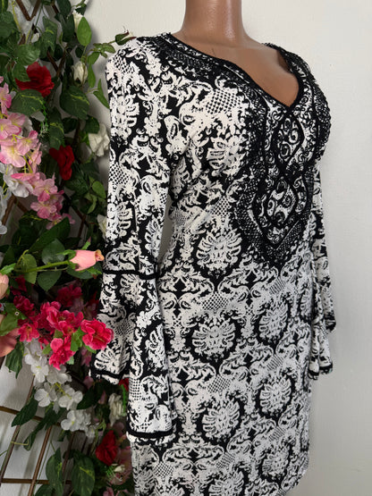 Robe décontracté manche longue évasée