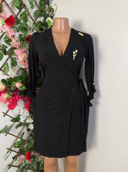 Robe portefeuille noir metal d'oree