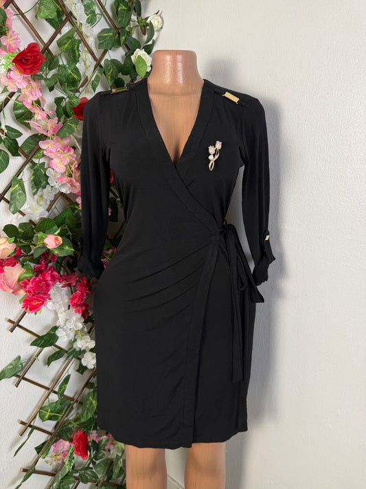 Robe portefeuille noir metal d'oree