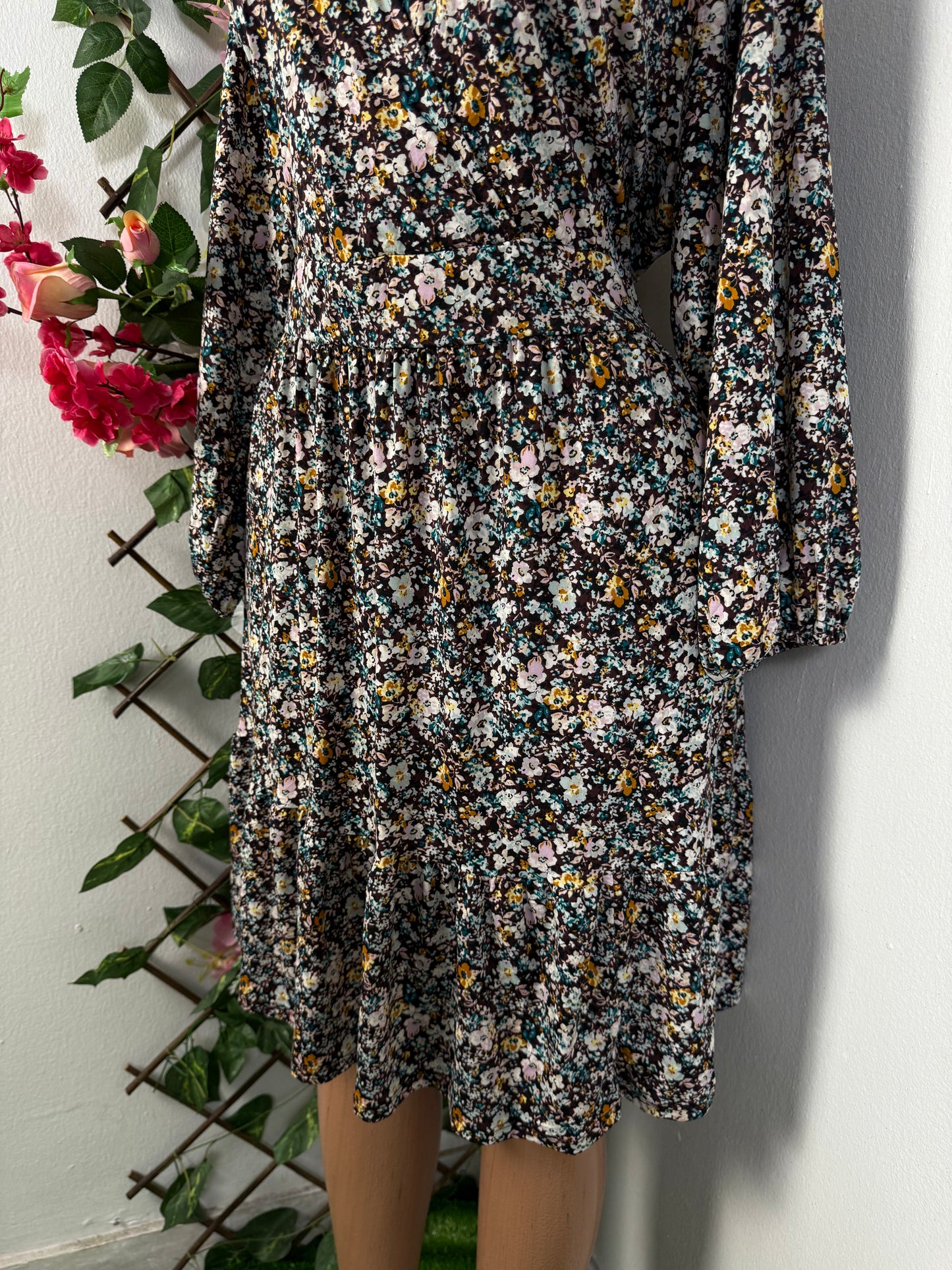Robe decontracte mi longue manche longue