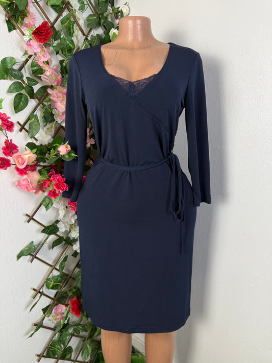 Robe décontracte mi longue manche longue