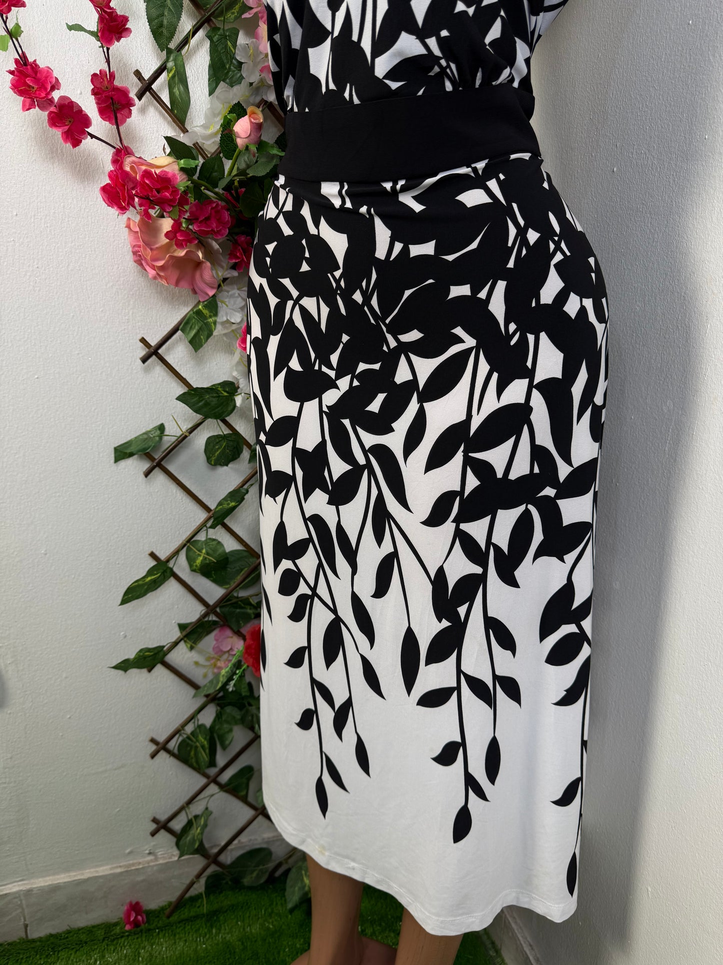 Robe longue évasée sans mache imprimé - Perluna Store - kinshasa