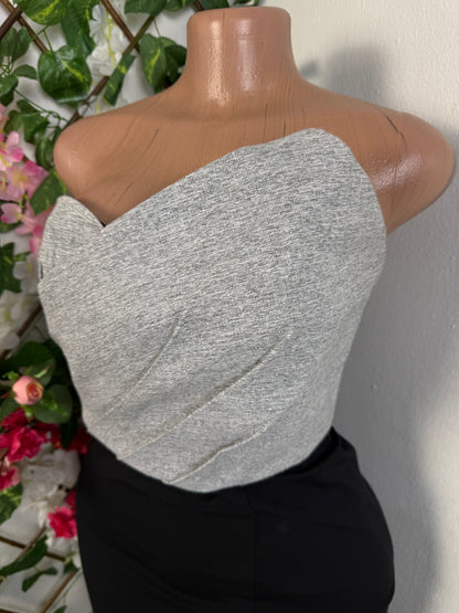 Robe bustier a fente ouvert doublure - Perluna Store - kinshasa