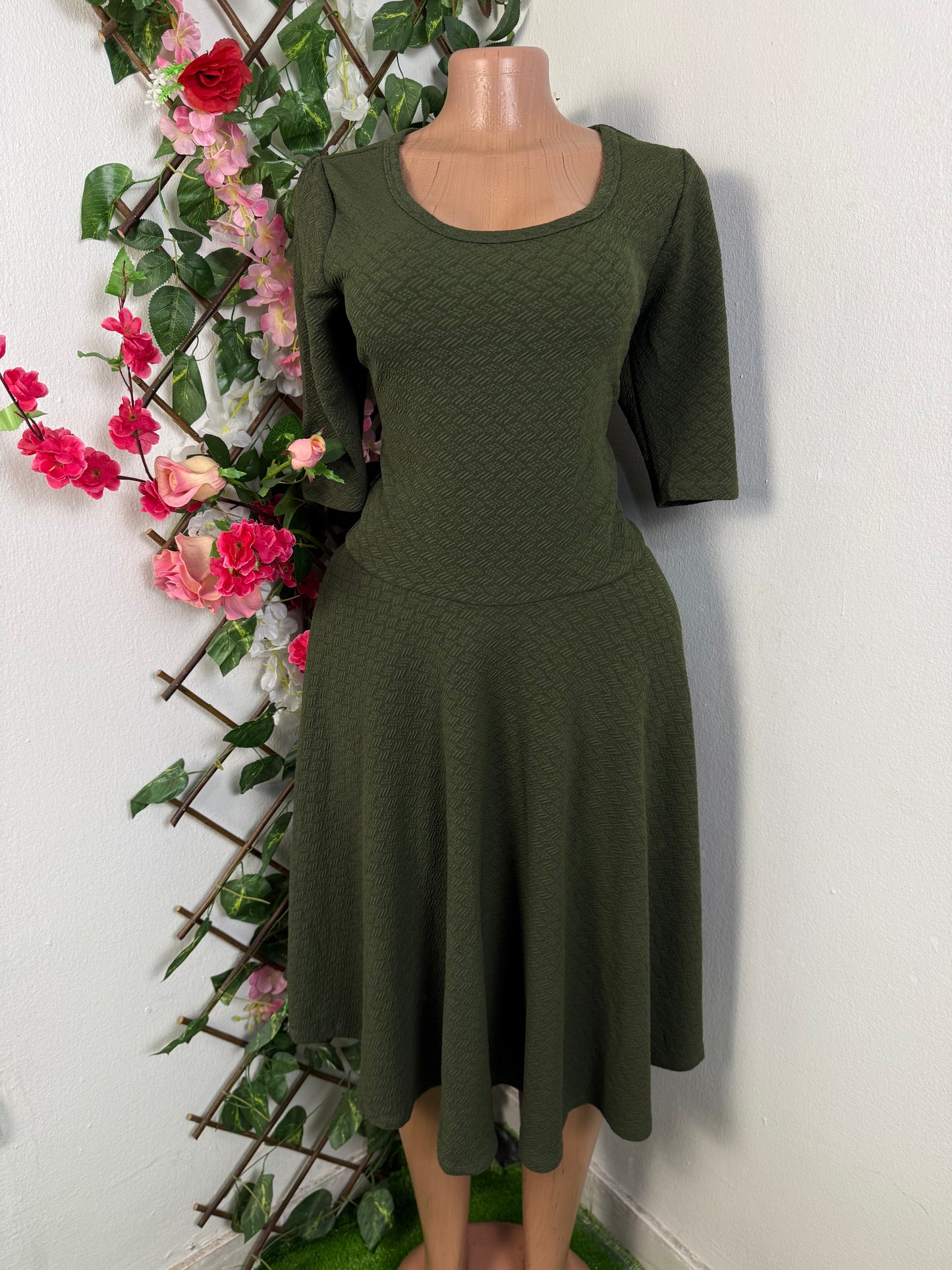 Robe longue évasée manche courte - Perluna Store - kinshasa