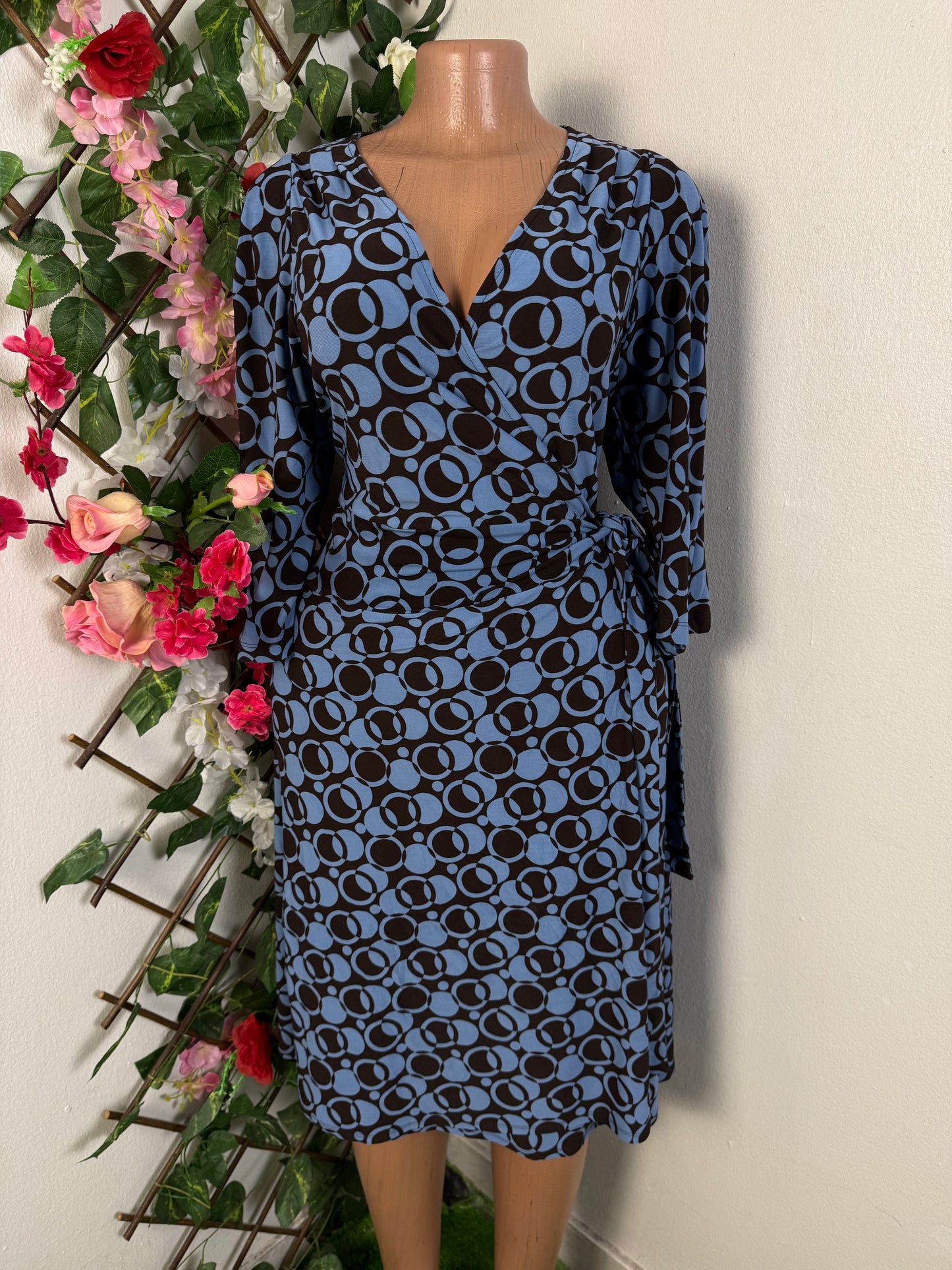 Robe portefeuille a longue manche
