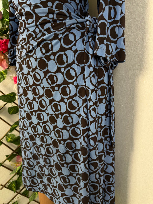 Robe portefeuille a longue manche