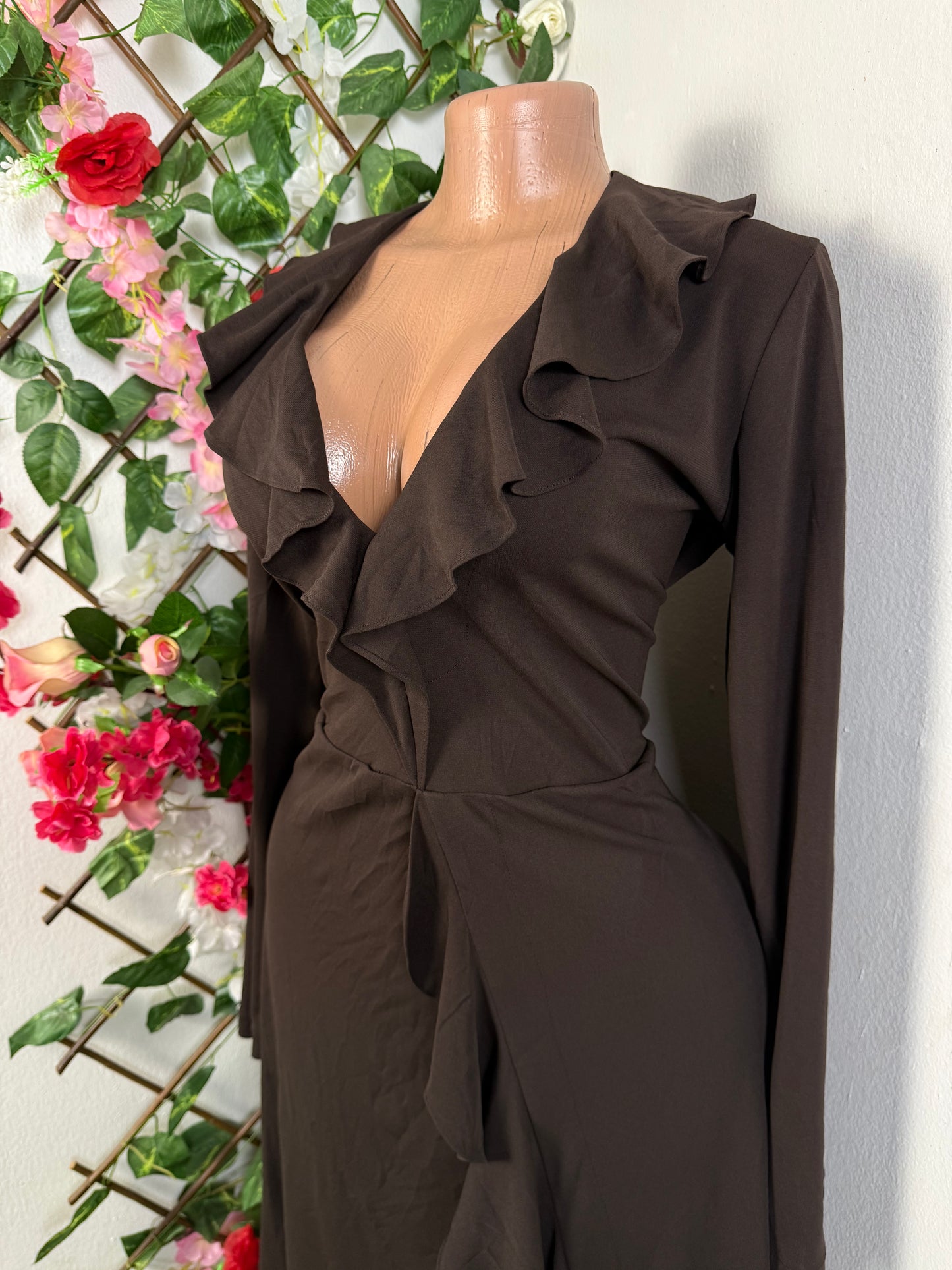 Robe longue décolleté plongeant