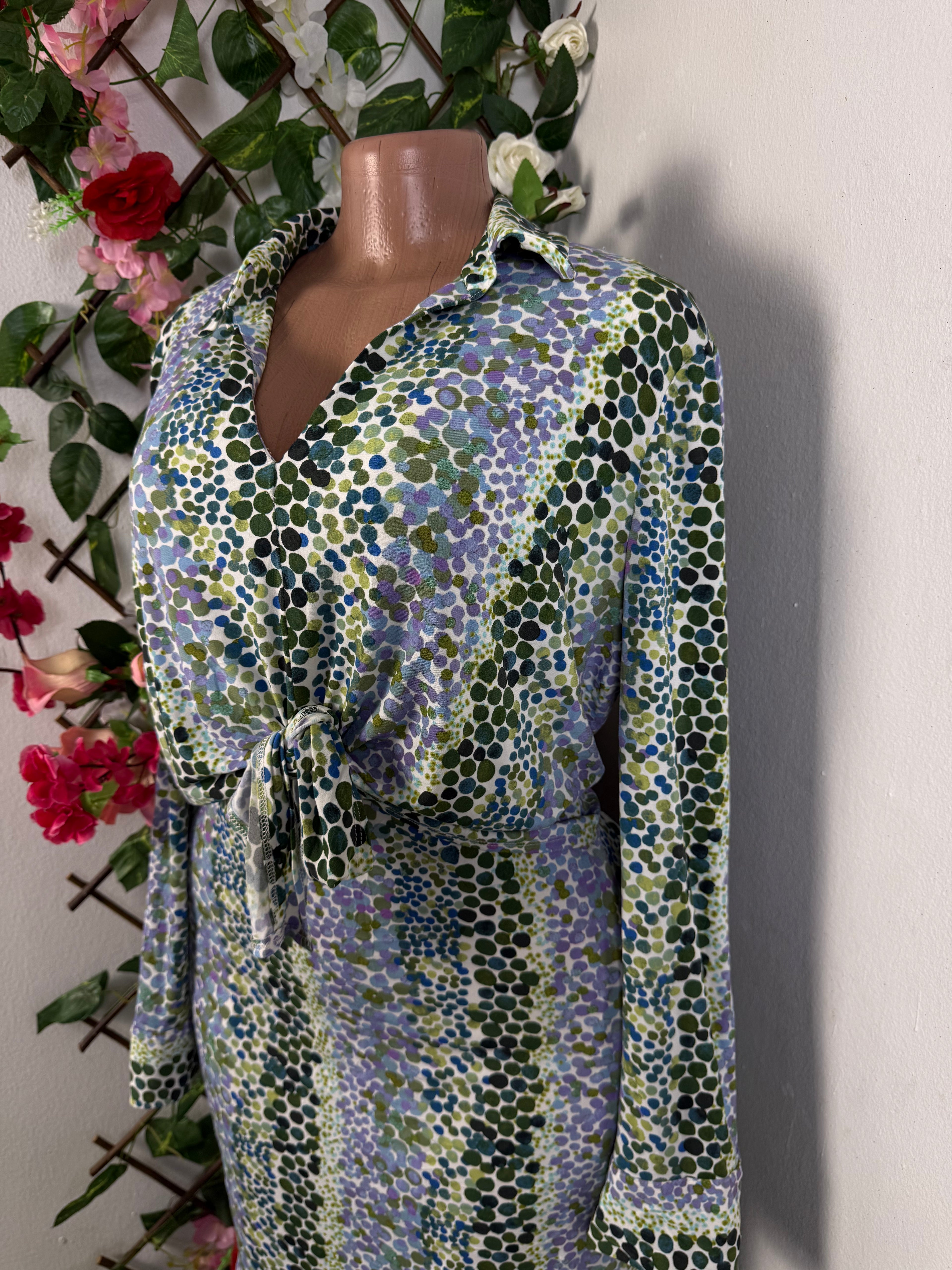 Robe jupe-chemise a longue manche