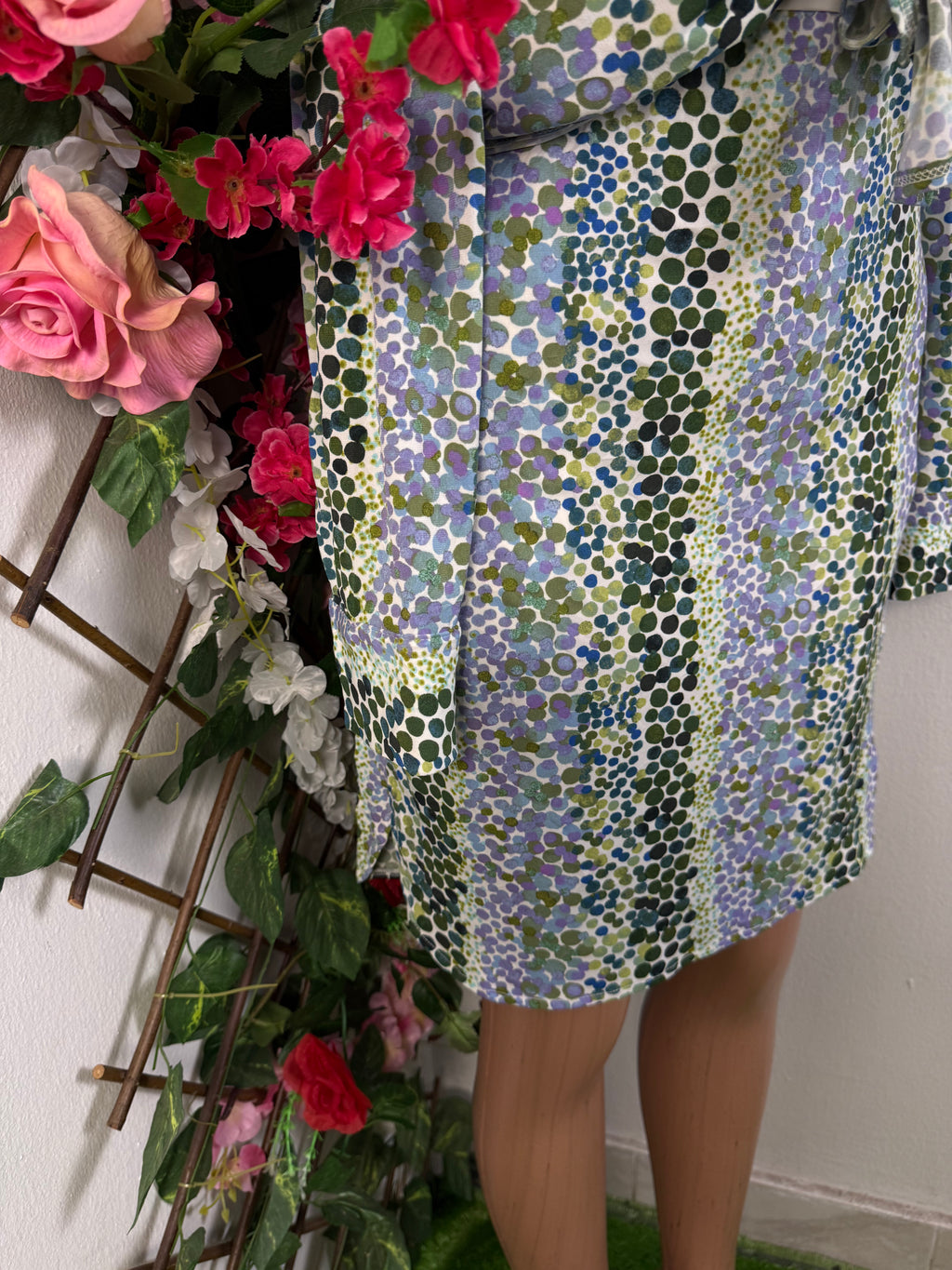 Robe jupe-chemise a longue manche