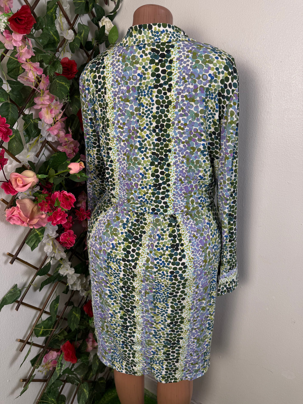 Robe jupe-chemise a longue manche