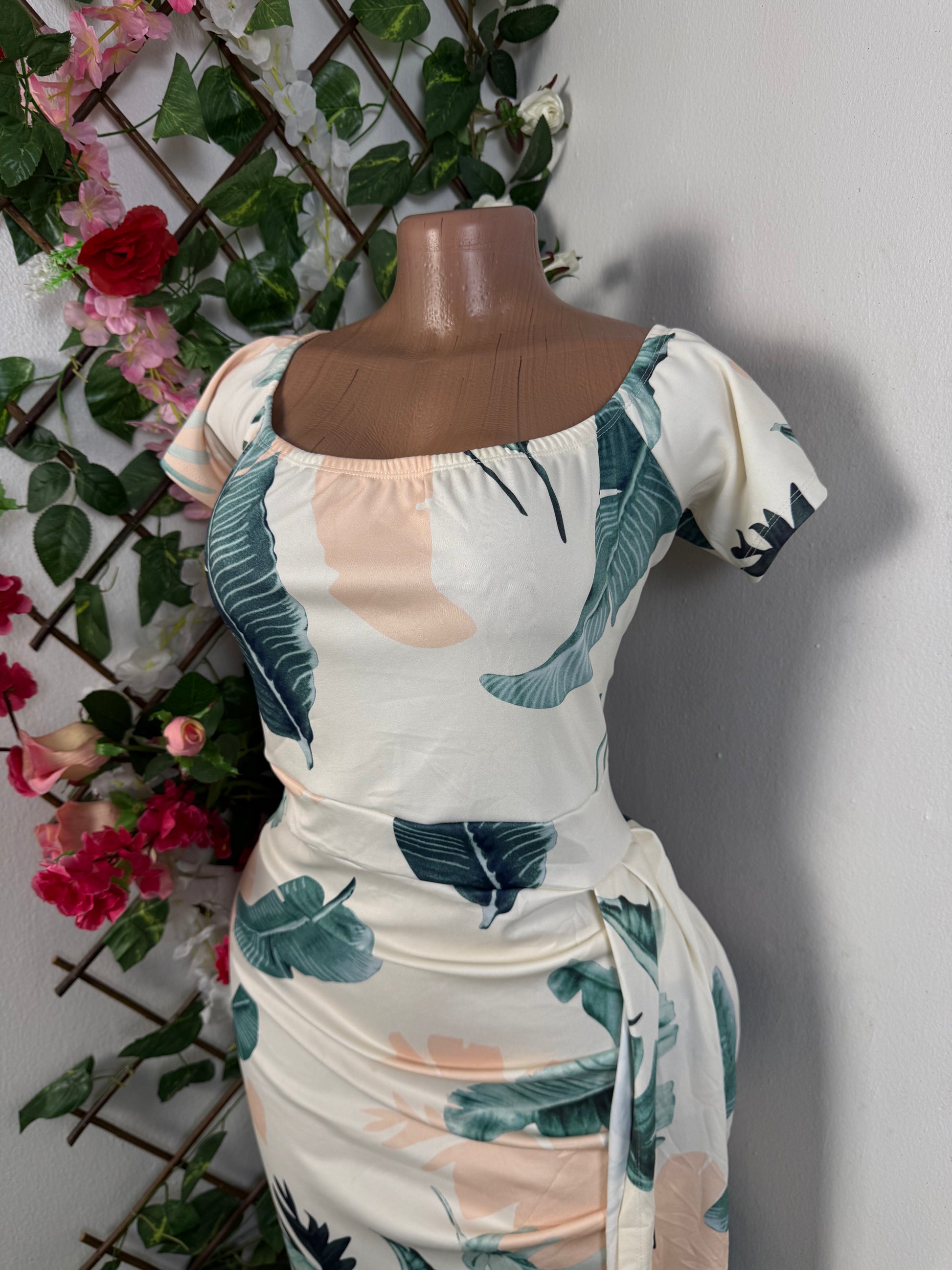 Robe longue: manches courtes stylées - Perluna Store - kinshasa