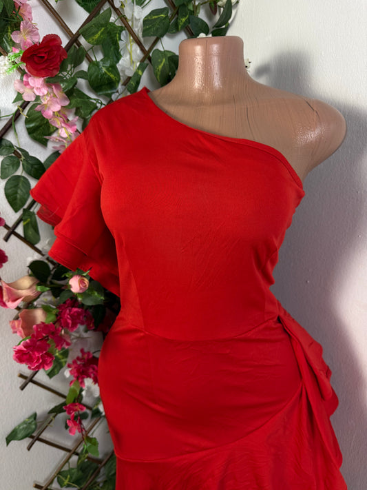 Robe a une épaule pente asymétrique - Perluna Store - kinshasa