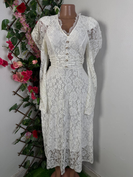 Robe longue en dentelle manche longue - Perluna Store - kinshasa