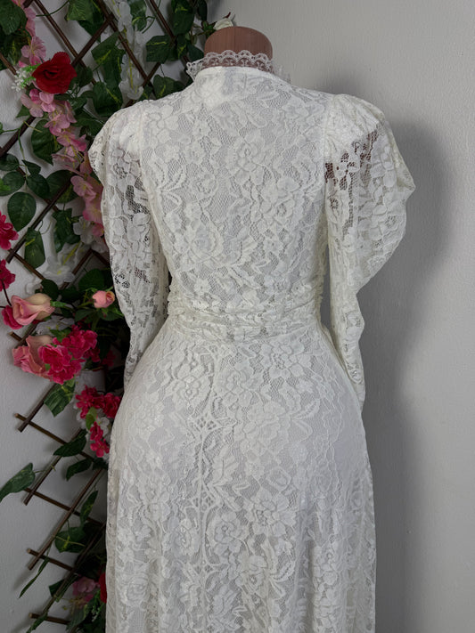Robe longue en dentelle manche longue - Perluna Store - kinshasa