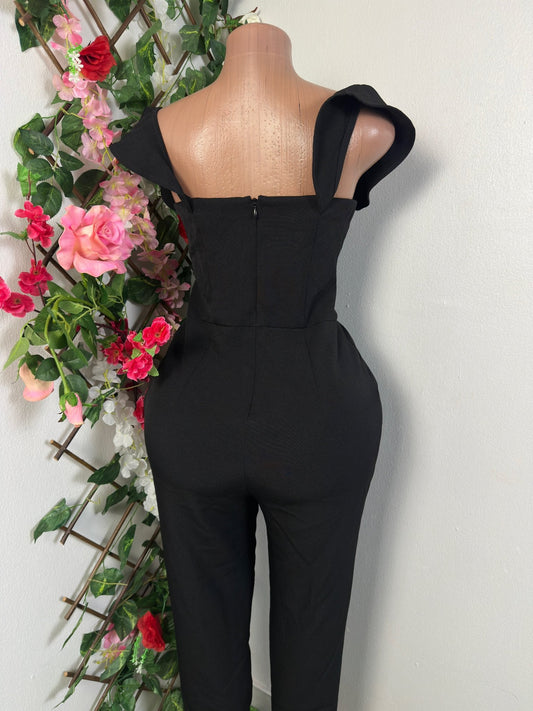 Combinaison élégante à jambe longue ajusté avec décolleté bateau - Perluna Store - kinshasa