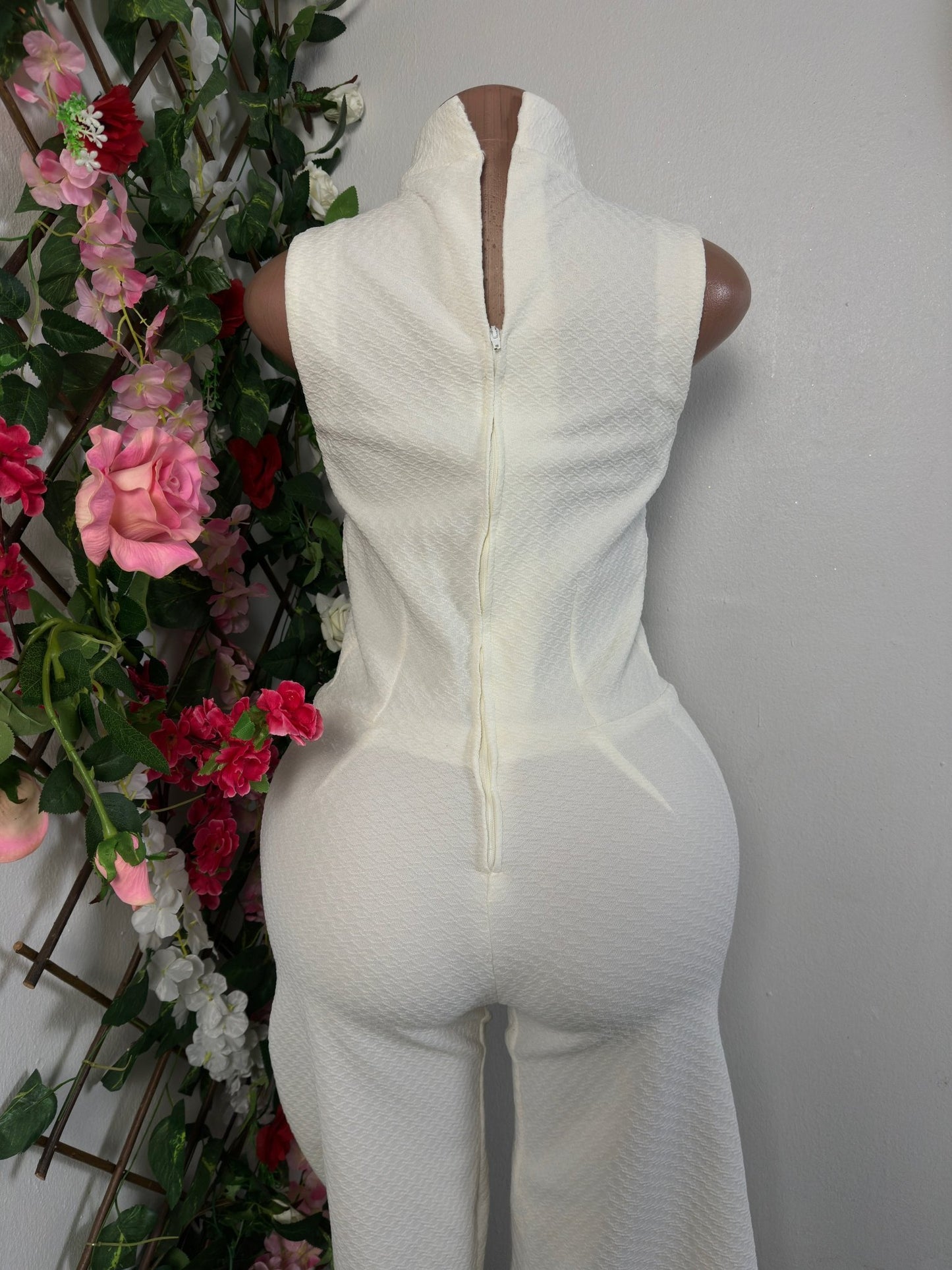 Combinaison moulante à longue jambe évasée sans manche colle remonté - Perluna Store - kinshasa