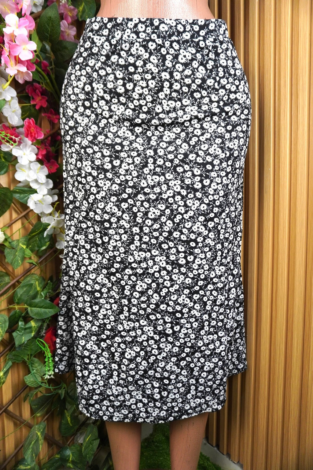 Jupe évasée-mi longue couleur grise-M - Perluna Store