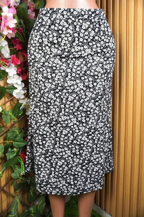Jupe évasée-mi longue couleur grise-M - Perluna Store