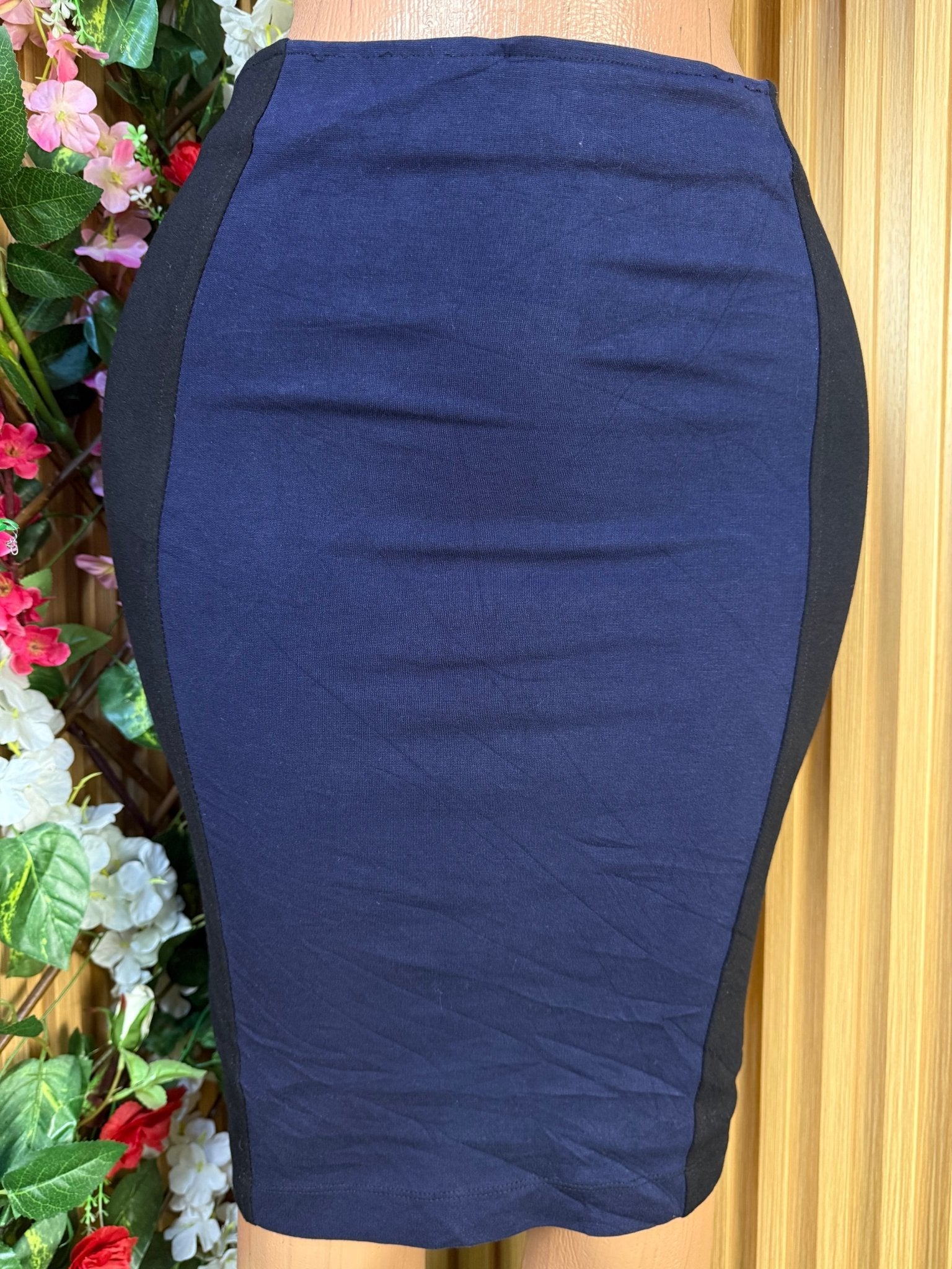 Jupe midi décontracté imprimée bicouleur - Perluna Store - kinshasa