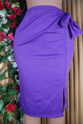 Jupe moulante avec noeud couleur violet- - Perluna Store