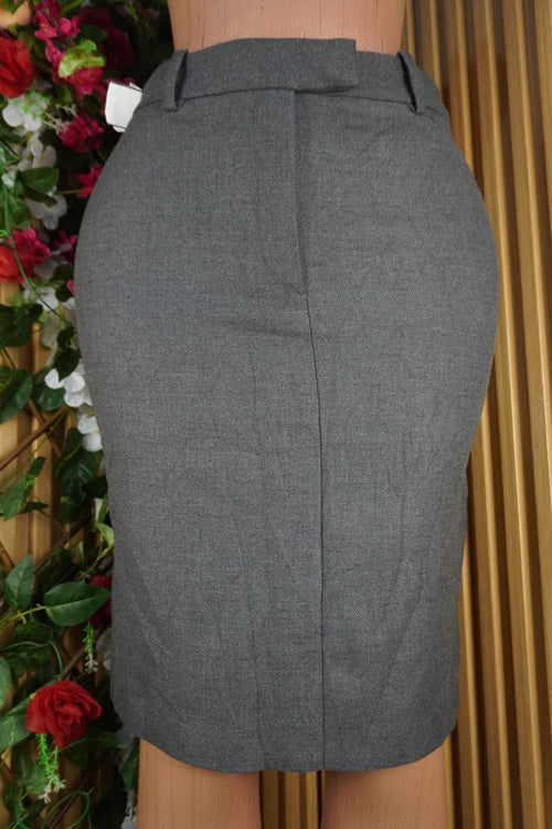 Jupe moulante couleur gris- - Perluna Store
