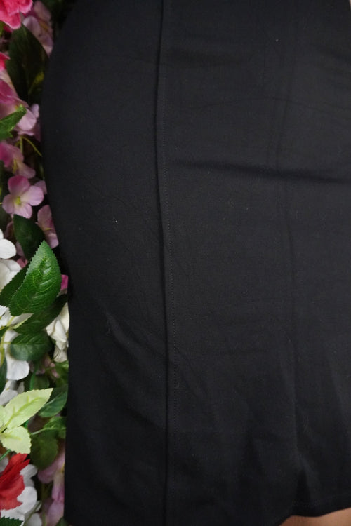 Jupe moulante couleur-noire- - Perluna Store