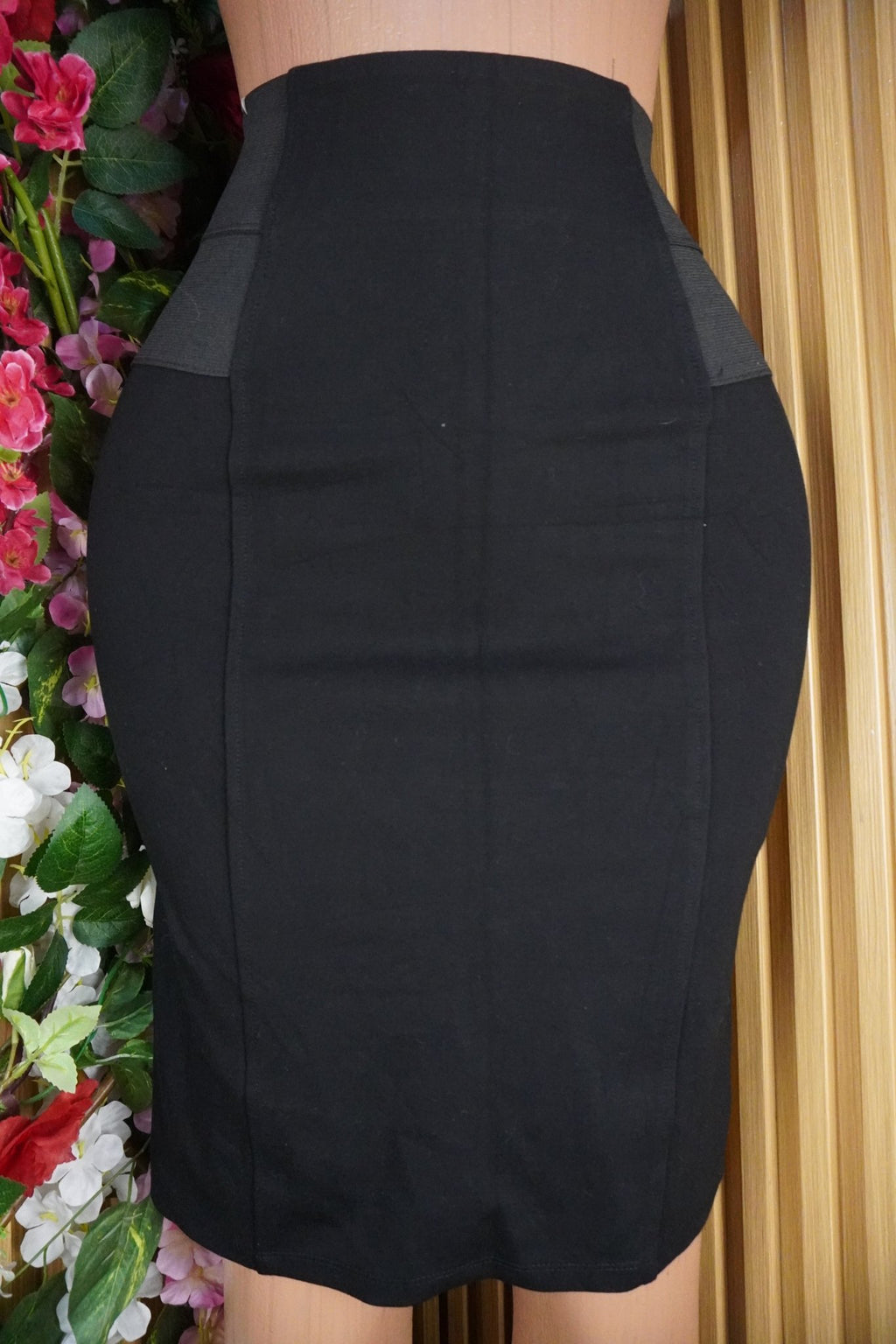 Jupe moulante couleur-noire- - Perluna Store