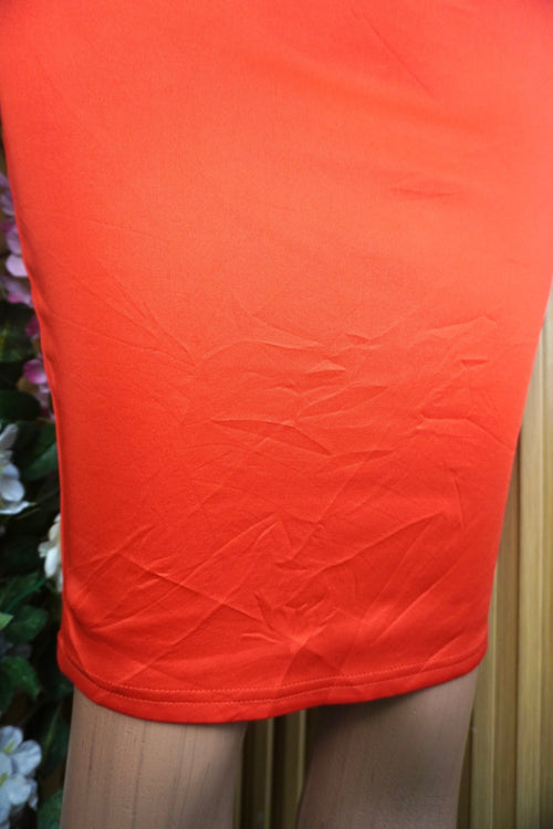 Jupe moulante couleur orange-M - Perluna Store