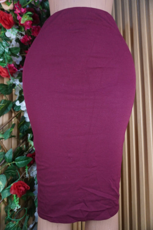 Jupe moulante couleur rose or- - Perluna Store