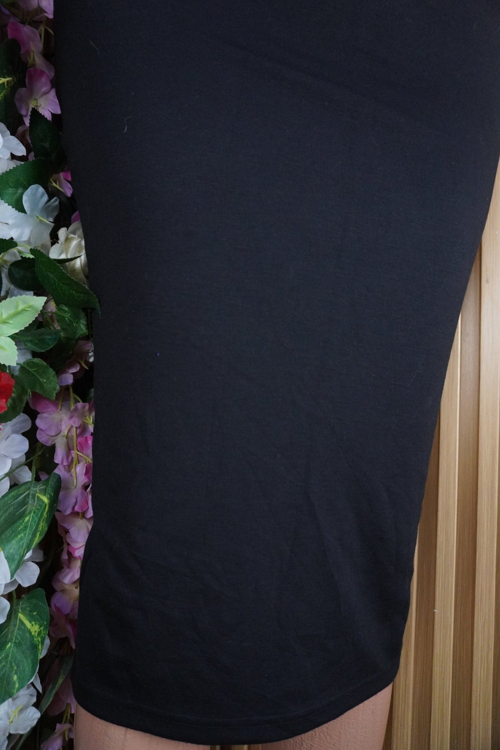 Jupe moulante de couleur noir- - Perluna Store