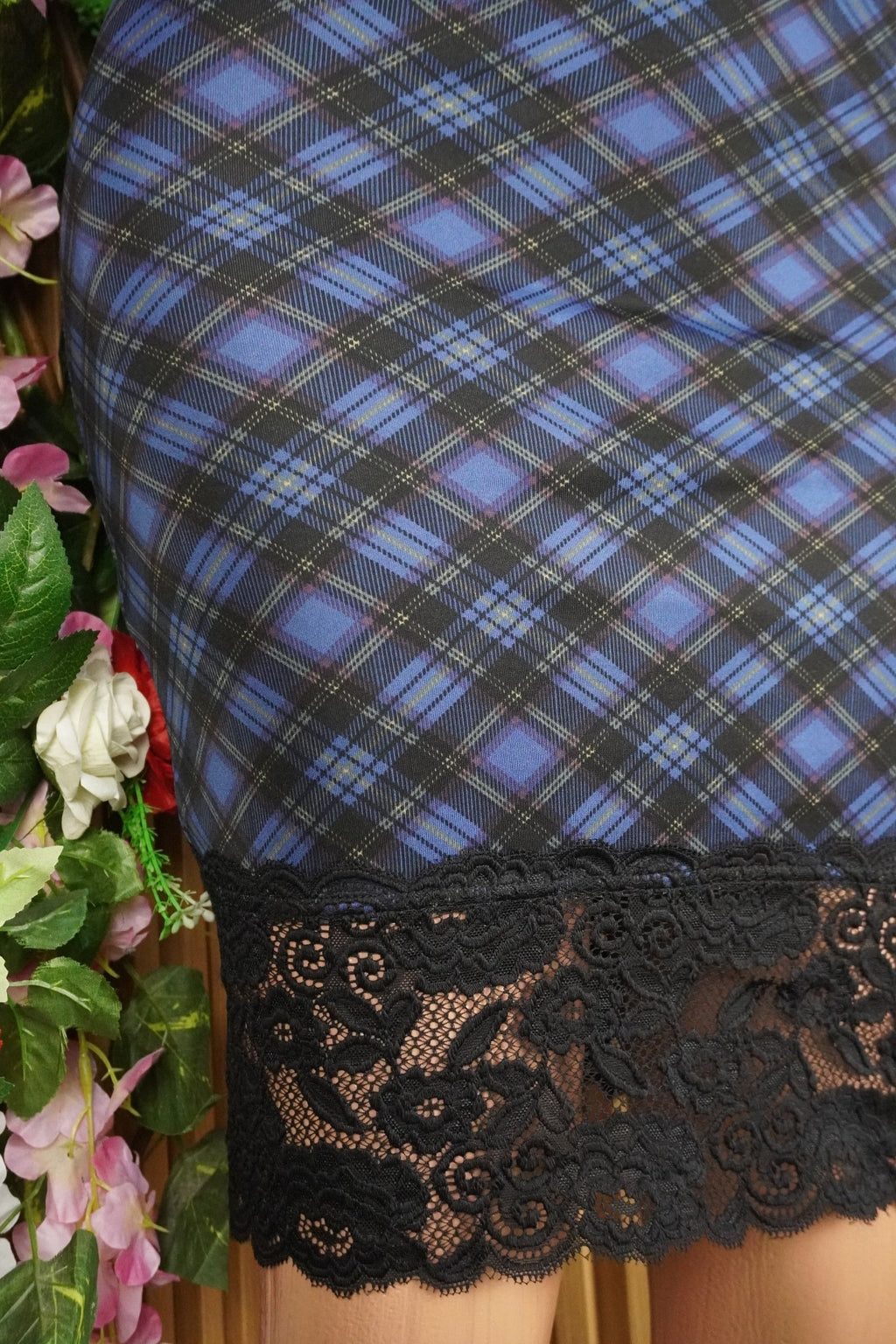 Jupe moulante motif carré géométrique - - Perluna Store