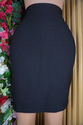 Jupe moulante slim couleur noir- - Perluna Store